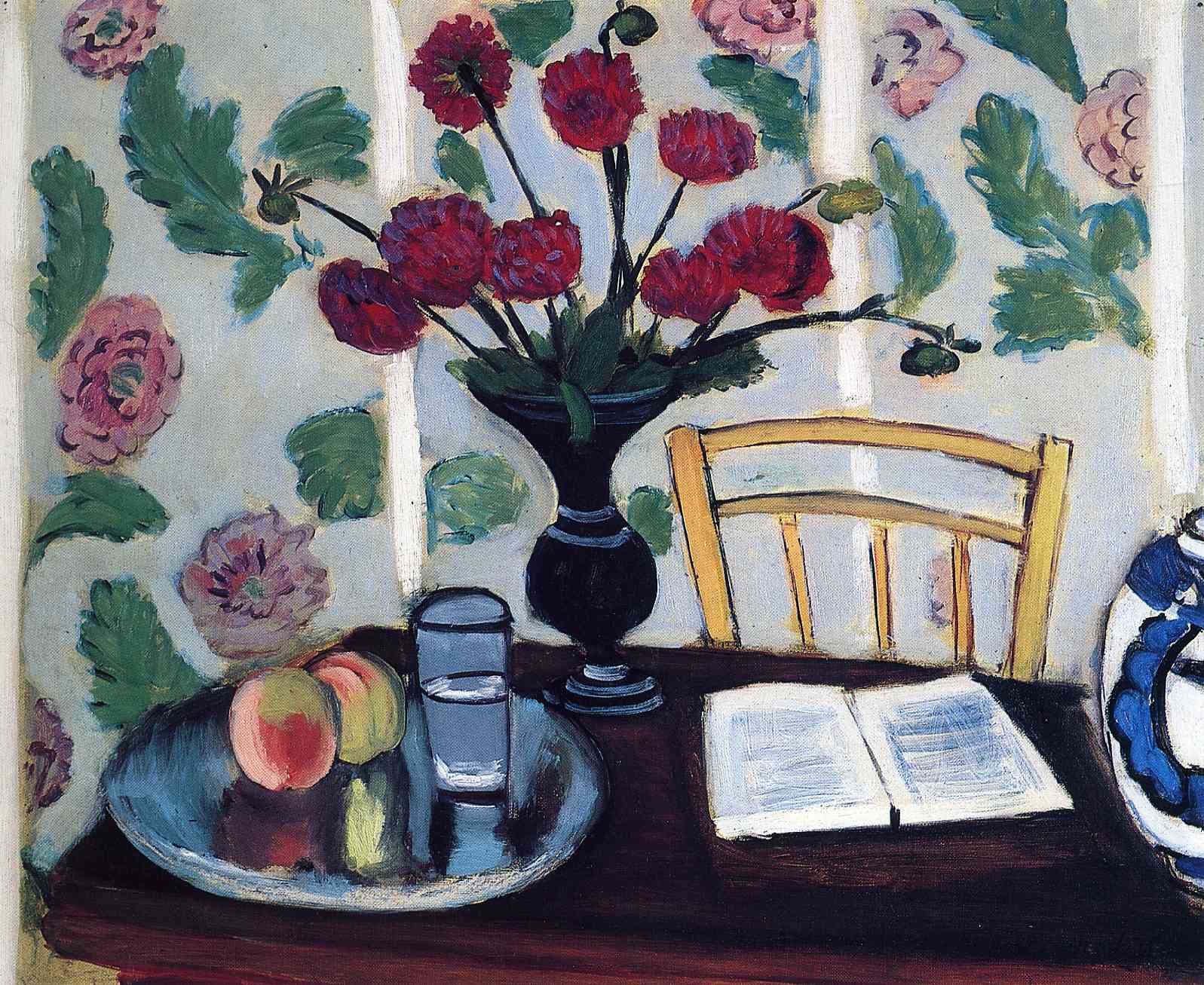 Henri Matisse - Bouquet of Dahlias and White Book 1923